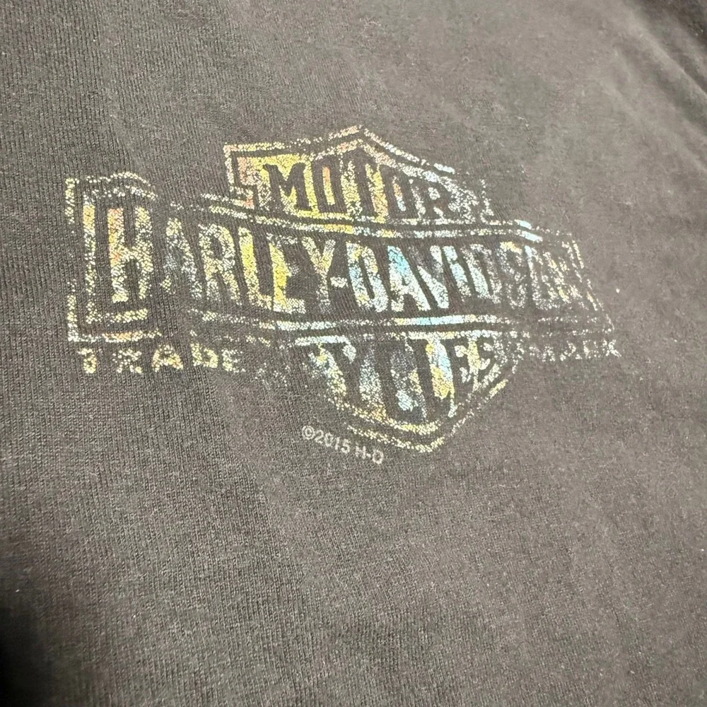 Harley-Davidson T-Shirt Mens 2XL Black Orlando Florida Skull Wrench Graphic 2014